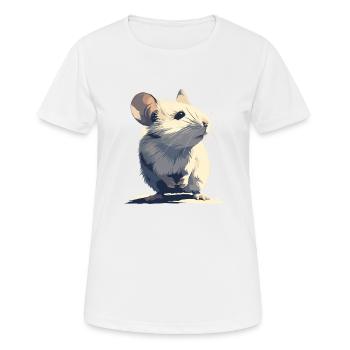 Mäuse Maus - Frauen T-Shirt atmungsaktiv - Weiß - Vorne - AI Model Female 172 dark (172cm)