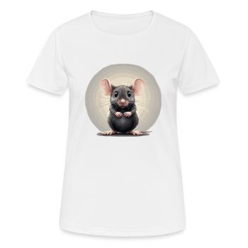 Mäuse Maus - Frauen T-Shirt atmungsaktiv - Weiß - Vorne - AI Model Female 172 dark (172cm)