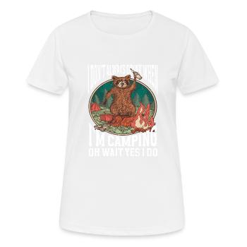 Camping Feu de camp Camper - T-shirt respirant Femme - blanc - Devant - AI Model Female 172 dark (172cm)