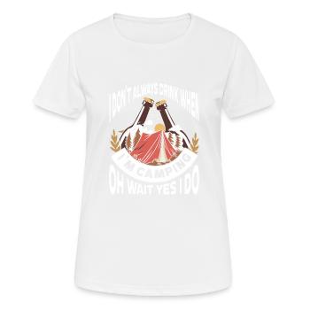 Camping Feu de camp Camper - T-shirt respirant Femme - blanc - Devant - AI Model Female 172 dark (172cm)
