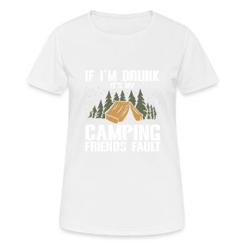 Camping Feu de camp Camper - T-shirt respirant Femme - blanc - Devant - AI Model Female 172 dark (172cm)