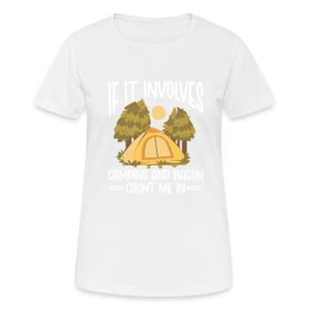 Camping Feu de camp Camper - T-shirt respirant Femme - blanc - Devant - AI Model Female 172 dark (172cm)