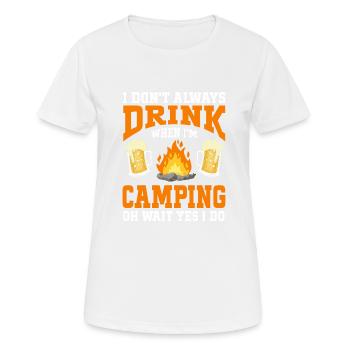 Camping Feu de camp Camper - T-shirt respirant Femme - blanc - Devant - AI Model Female 172 dark (172cm)