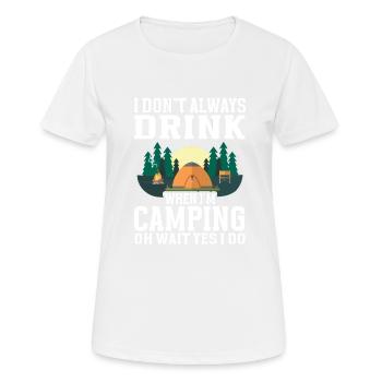Camping Feu de camp Camper - T-shirt respirant Femme - blanc - Devant - AI Model Female 172 dark (172cm)