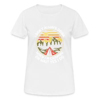 Camping Feu de camp Camper - T-shirt respirant Femme - blanc - Devant - AI Model Female 172 dark (172cm)