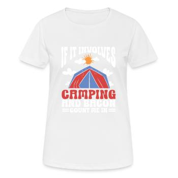 Camping Feu de camp Camper - T-shirt respirant Femme - blanc - Devant - AI Model Female 172 dark (172cm)