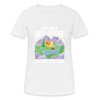 Camping Feu de camp Camper - T-shirt respirant Femme - blanc - Devant - AI Model Female 172 dark (172cm)