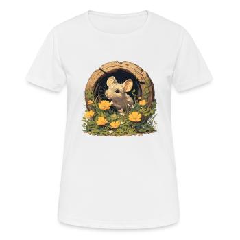 Mäuse Maus - Frauen T-Shirt atmungsaktiv - Weiß - Vorne - AI Model Female 172 dark (172cm)