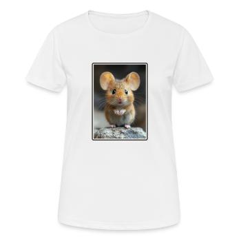 Mäuse Maus - Frauen T-Shirt atmungsaktiv - Weiß - Vorne - AI Model Female 172 dark (172cm)