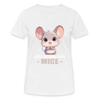 Mäuse Maus - Frauen T-Shirt atmungsaktiv - Weiß - Vorne - AI Model Female 172 dark (172cm)