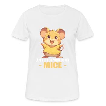 Mäuse Maus - Frauen T-Shirt atmungsaktiv - Weiß - Vorne - AI Model Female 172 dark (172cm)