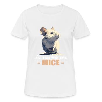 Mäuse Maus - Frauen T-Shirt atmungsaktiv - Weiß - Vorne - AI Model Female 172 dark (172cm)