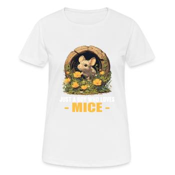 Mäuse Maus - Frauen T-Shirt atmungsaktiv - Weiß - Vorne - AI Model Female 172 dark (172cm)
