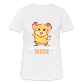 Mäuse Maus - Frauen T-Shirt atmungsaktiv - Weiß - Vorne - AI Model Female 172 dark (172cm)