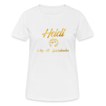 Heidi Reichinnek Merch Ultra - Frauen T-Shirt atmungsaktiv - Weiß - Vorne - AI Model Female 172 dark (172cm)