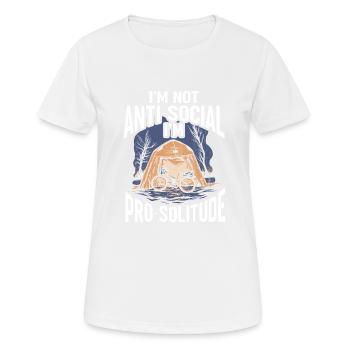 Camping Feu de camp Camper - T-shirt respirant Femme - blanc - Devant - AI Model Female 172 dark (172cm)
