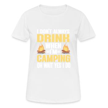 Camping Feu de camp Camper - T-shirt respirant Femme - blanc - Devant - AI Model Female 172 dark (172cm)