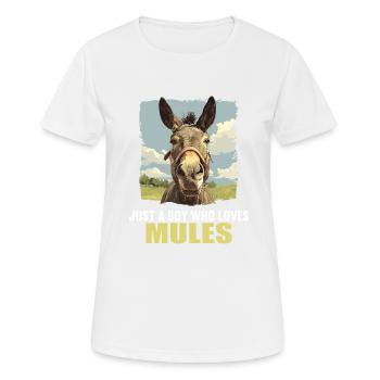 Mules Mule - Women's Breathable T-Shirt - white - Front - AI Model Female 172 dark (172cm)