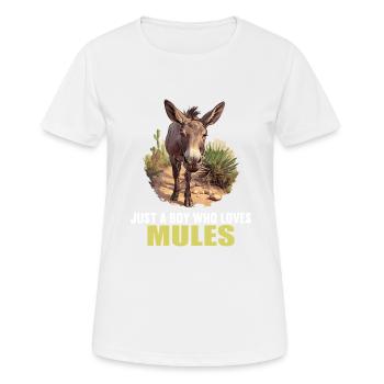 Mules Mule - Women's Breathable T-Shirt - white - Front - AI Model Female 172 dark (172cm)