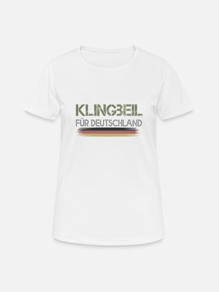 Klingbeil Für Deutschland - Frauen T-Shirt atmungsaktiv - Weiß