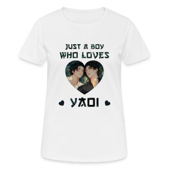 Nur ein junge, der Yaoi liebt - Frauen T-Shirt atmungsaktiv - Weiß - Vorne - AI Model Female 172 dark (172cm)