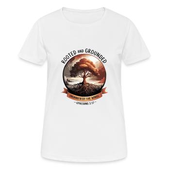 Un design chrétien inspirant pour tous - T-shirt respirant Femme - blanc - Devant - AI Model Female 172 dark (172cm)