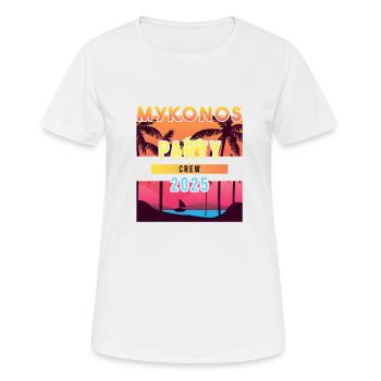 Mykonos Party Crew 2025 - Women's Breathable T-Shirt - white - Front - AI Model Female 172 dark (172cm)