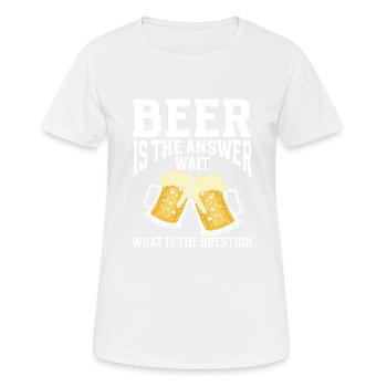 Funny Beer Brewing - Women's Breathable T-Shirt - white - Front - AI Model Female 172 dark (172cm)