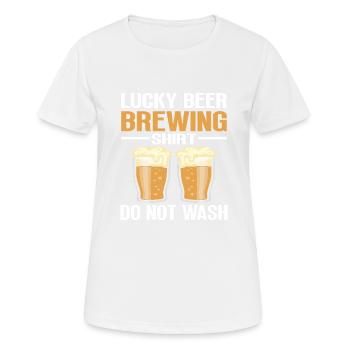 Funny Beer Brewing - Women's Breathable T-Shirt - white - Front - AI Model Female 172 dark (172cm)