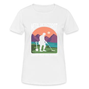 Détecteur de métaux Détection de métaux - T-shirt respirant Femme - blanc - Devant - AI Model Female 172 dark (172cm)