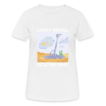 Détecteur de métaux Détection de métaux - T-shirt respirant Femme - blanc - Devant - AI Model Female 172 dark (172cm)
