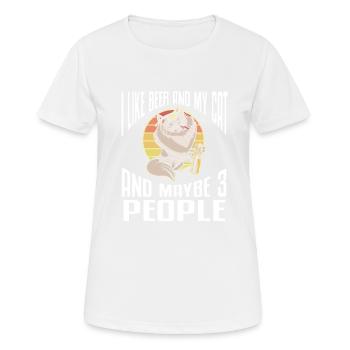 Funny Beer Brewing - Women's Breathable T-Shirt - white - Front - AI Model Female 172 dark (172cm)