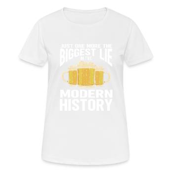 Funny Beer Brewing - Women's Breathable T-Shirt - white - Front - AI Model Female 172 dark (172cm)