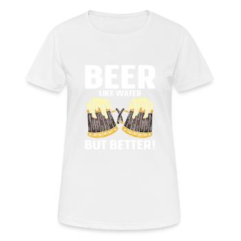 Funny Beer Brewing - Women's Breathable T-Shirt - white - Front - AI Model Female 172 dark (172cm)