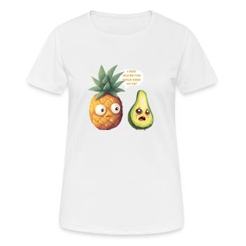 You're The Good Fat - Avocado Pineapple - Women's Breathable T-Shirt - white - Front - AI Model Female 172 dark (172cm)