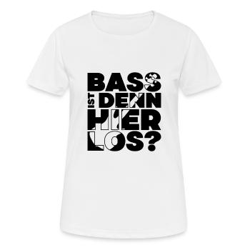 Il y a de l’achigan ici ? - Conception musicale amusante - T-shirt respirant Femme - blanc - Devant - AI Model Female 172 dark (172cm)