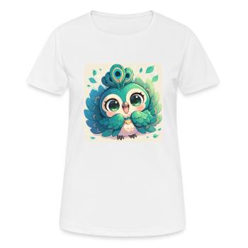 Paons Paon - T-shirt respirant Femme - blanc - Devant - AI Model Female 172 dark (172cm)