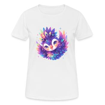 Paons Paon - T-shirt respirant Femme - blanc - Devant - AI Model Female 172 dark (172cm)