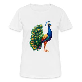 Paons Paon - T-shirt respirant Femme - blanc - Devant - AI Model Female 172 dark (172cm)