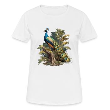 Paons Paon - T-shirt respirant Femme - blanc - Devant - AI Model Female 172 dark (172cm)
