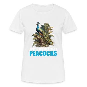 Paons Paon - T-shirt respirant Femme - blanc - Devant - AI Model Female 172 dark (172cm)