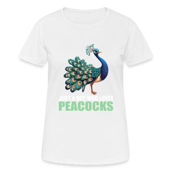 Paons Paon - T-shirt respirant Femme - blanc - Devant - AI Model Female 172 dark (172cm)