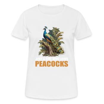 Paons Paon - T-shirt respirant Femme - blanc - Devant - AI Model Female 172 dark (172cm)