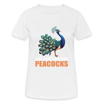 Paons Paon - T-shirt respirant Femme - blanc - Devant - AI Model Female 172 dark (172cm)