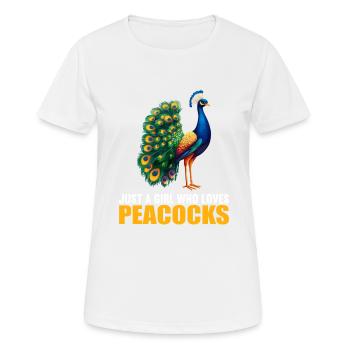 Paons Paon - T-shirt respirant Femme - blanc - Devant - AI Model Female 172 dark (172cm)