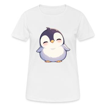 Pinguine Pinguin - Frauen T-Shirt atmungsaktiv - Weiß - Vorne - AI Model Female 172 dark (172cm)