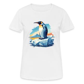 Pinguine Pinguin - Frauen T-Shirt atmungsaktiv - Weiß - Vorne - AI Model Female 172 dark (172cm)