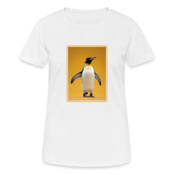 Pinguine Pinguin - Frauen T-Shirt atmungsaktiv - Weiß - Vorne - AI Model Female 172 dark (172cm)