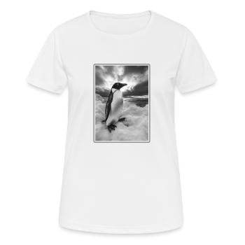 Pinguine Pinguin - Frauen T-Shirt atmungsaktiv - Weiß - Vorne - AI Model Female 172 dark (172cm)