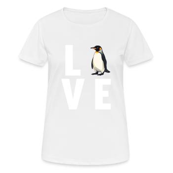 Pinguine Pinguin - Frauen T-Shirt atmungsaktiv - Weiß - Vorne - AI Model Female 172 dark (172cm)